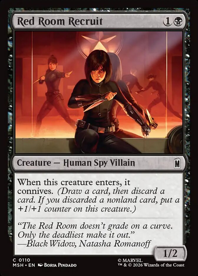 MTG Card Title: Red Room Recruit MSH/110