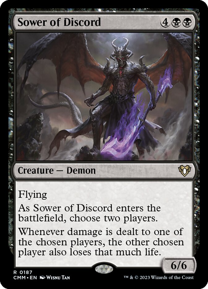 MTG Card Title: Sower of Discord CMM/187