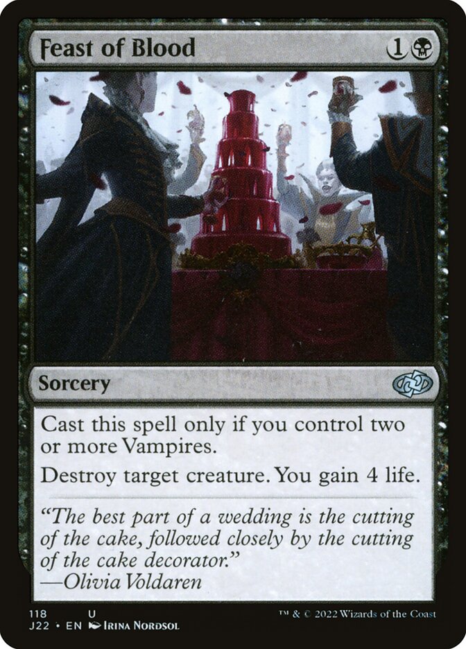 MTG Card Title: Feast of Blood J22/118