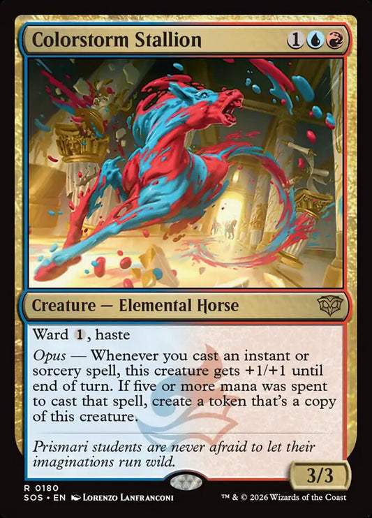 MTG Card Title: Colorstorm Stallion SOS/180