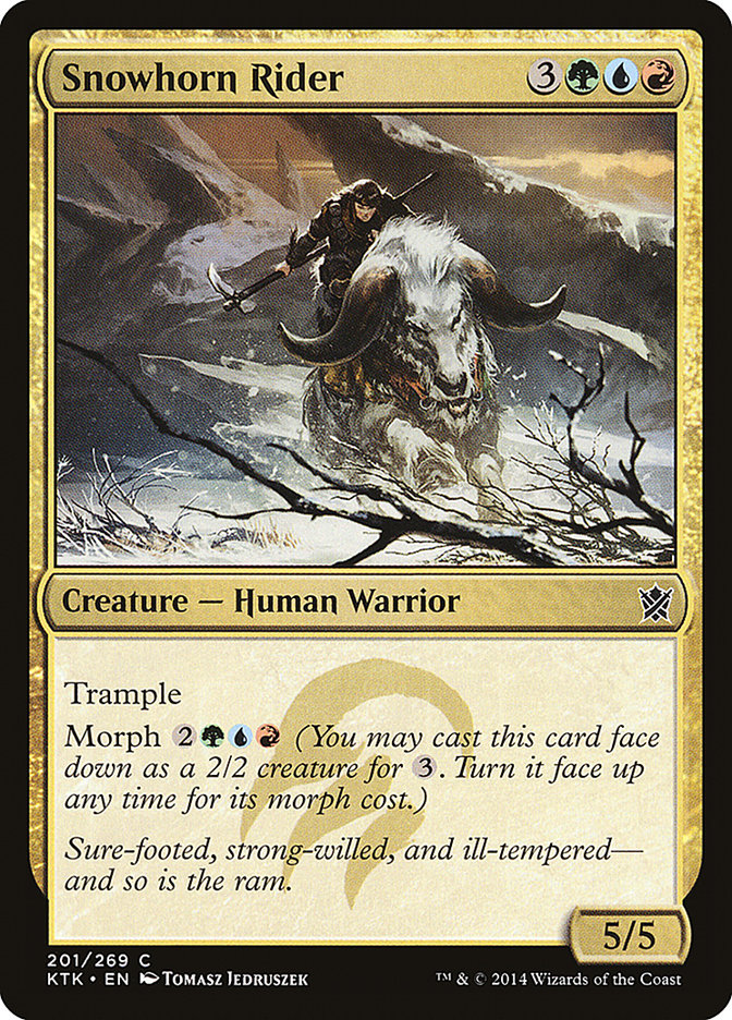 MTG Card Title: Snowhorn Rider KTK/201