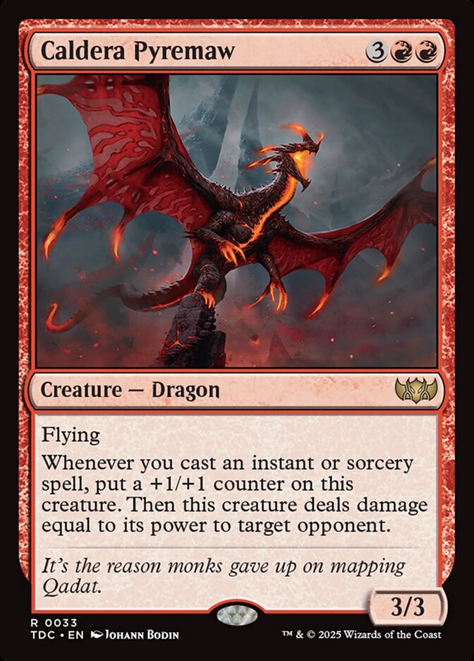 MTG Card Title: Caldera Pyremaw TDC/33