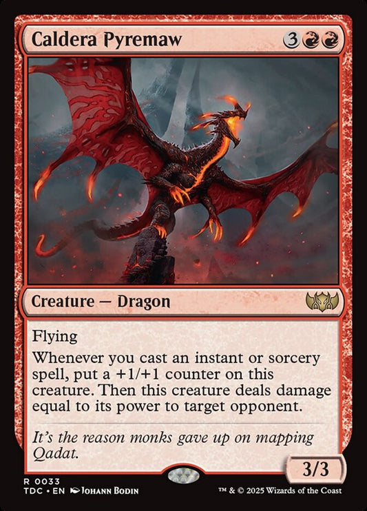 MTG Card Title: Caldera Pyremaw TDC/33