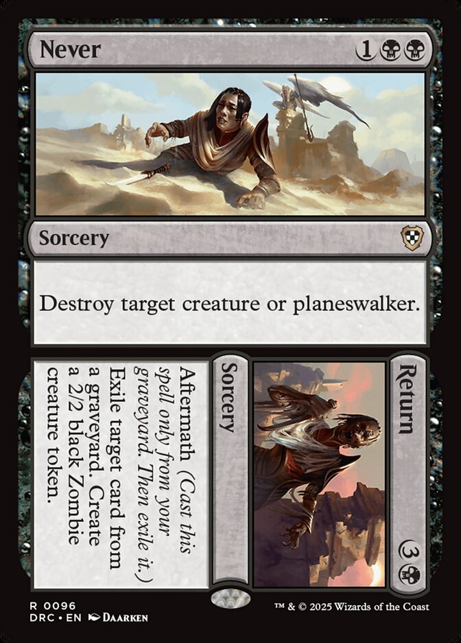 MTG Card Title: Never // Return DRC/96