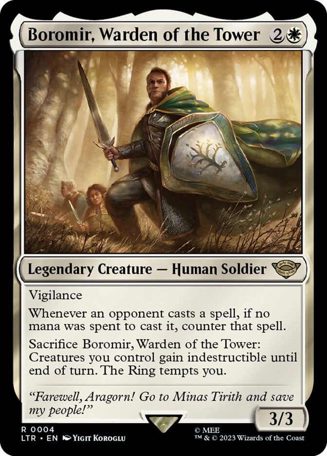MTG Card Title: Boromir, Warden of the Tower LTR/4