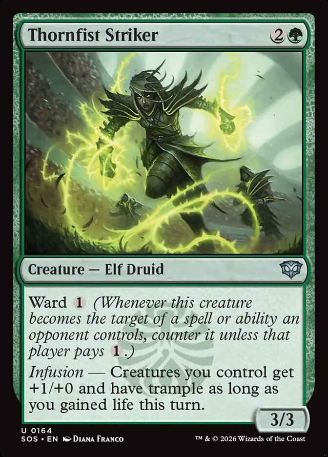 MTG Card Title: Thornfist Striker SOS/164