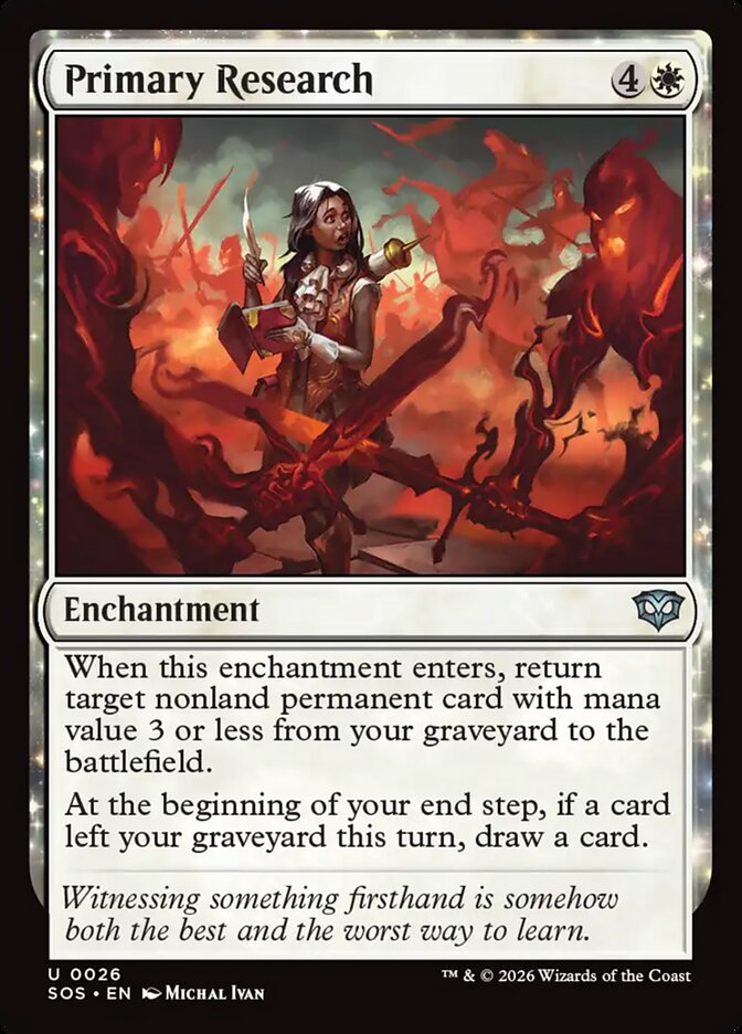 MTG Card Title: Primary Research SOS/26