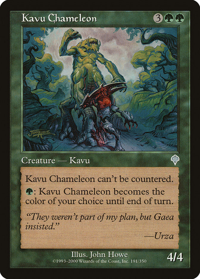 MTG Card Title: Kavu Chameleon INV/191
