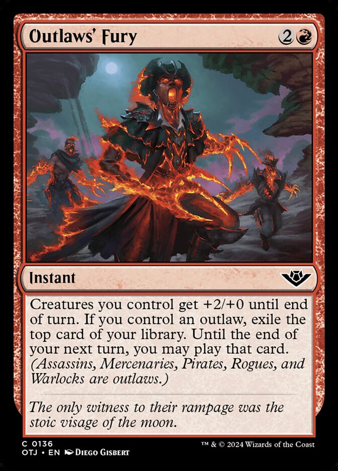 MTG Card Title: Outlaws' Fury OTJ/136