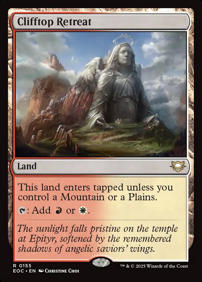 MTG Card Title: Clifftop Retreat EOC/155