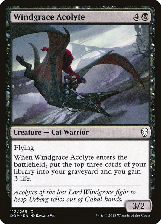 MTG Card Title: Windgrace Acolyte DOM/112