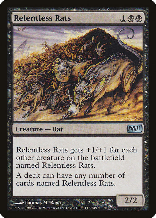 MTG Card Title: Relentless Rats M11/113