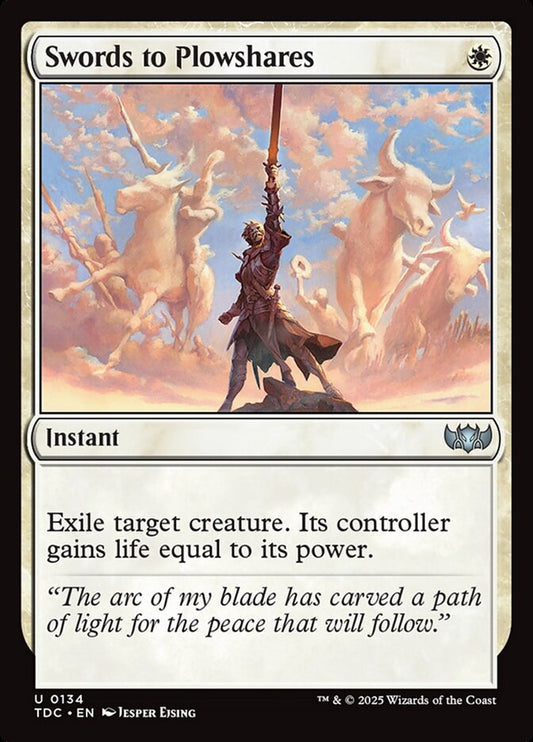 MTG Card Title: Swords to Plowshares TDC/134