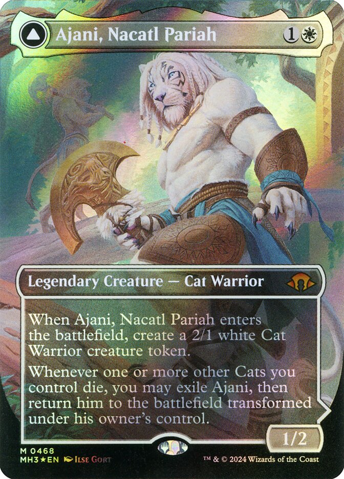 MTG Card Title: Ajani, Nacatl Pariah // Ajani, Nacatl Avenger MH3/468