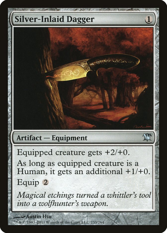 MTG Card Title: Silver-Inlaid Dagger ISD/233