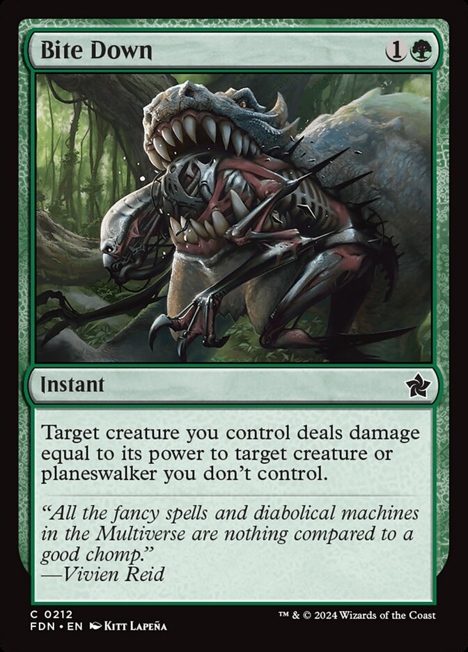 MTG Card Title: Bite Down FDN/212