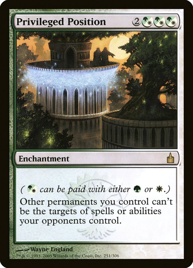 MTG Card Title: Privileged Position RAV/251
