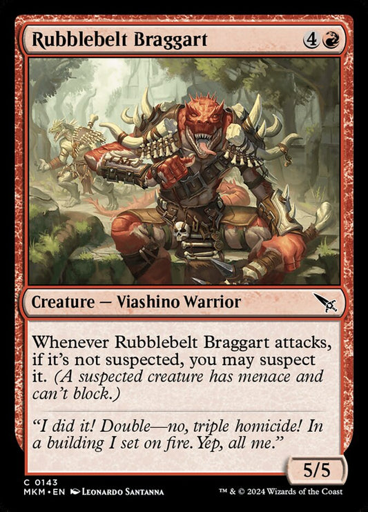 MTG Card Title: Rubblebelt Braggart MKM/143