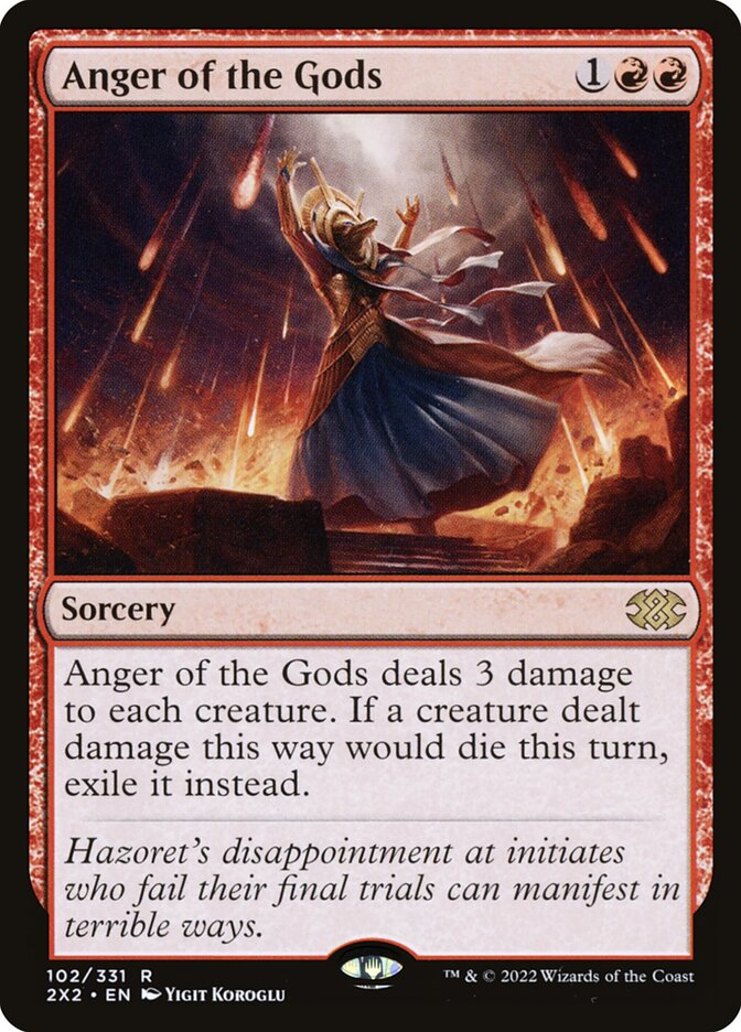 MTG Card Title: Anger of the Gods 2X2/102