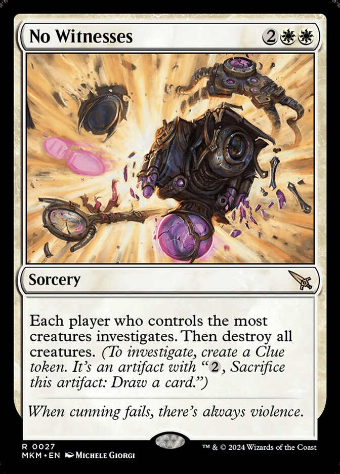 MTG Card Title: No Witnesses MKM/27