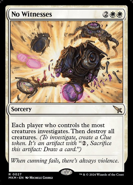 MTG Card Title: No Witnesses MKM/27