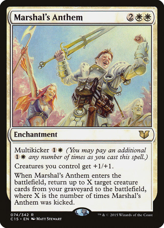 MTG Card Title: Marshal's Anthem C15/74