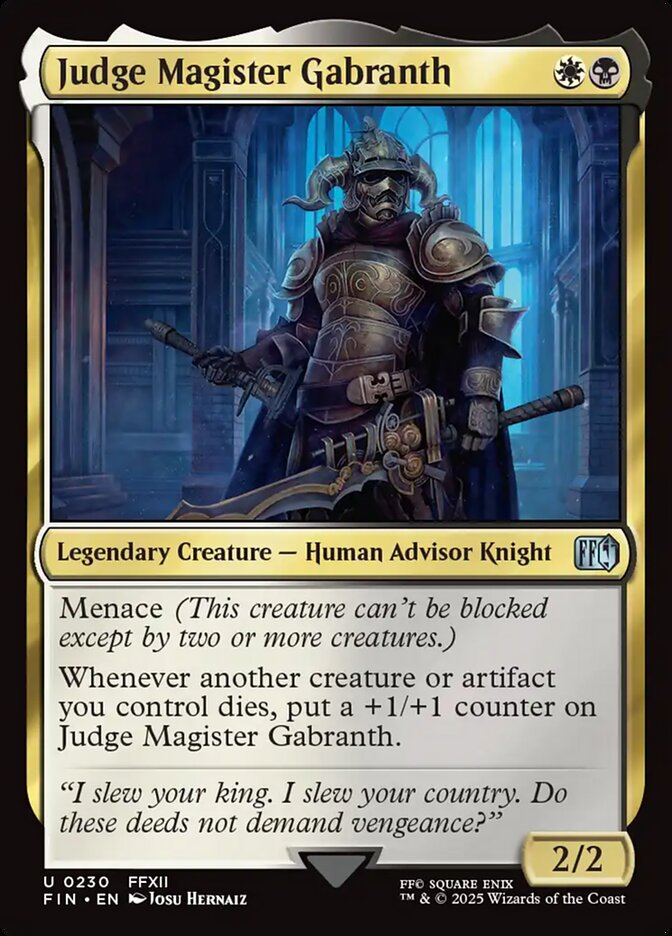 MTG Card Title: Judge Magister Gabranth FIN/230