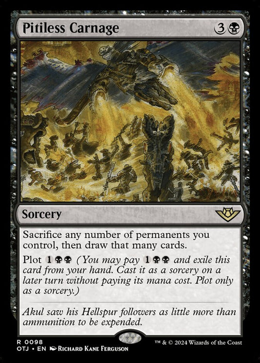 MTG Card Title: Pitiless Carnage OTJ/98