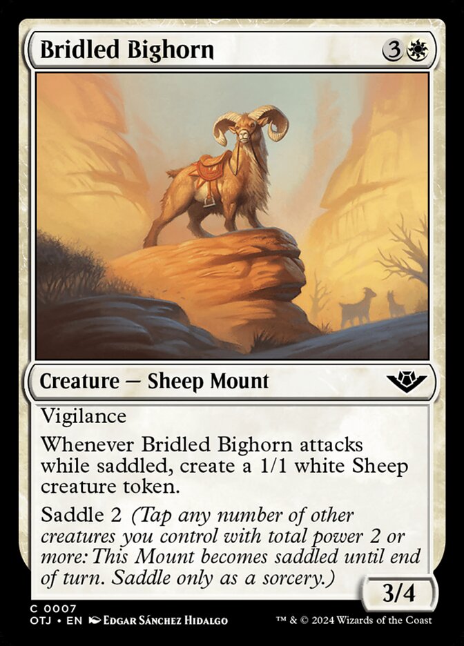 MTG Card Title: Bridled Bighorn OTJ/7