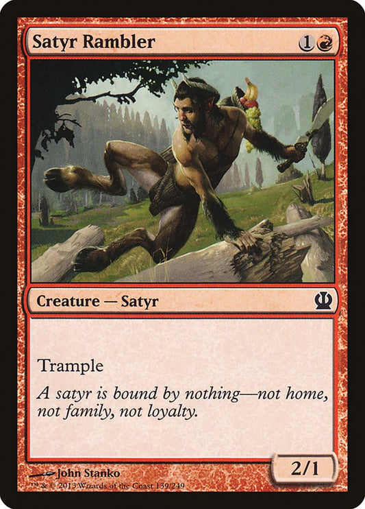 MTG Card Title: Satyr Rambler THS/139