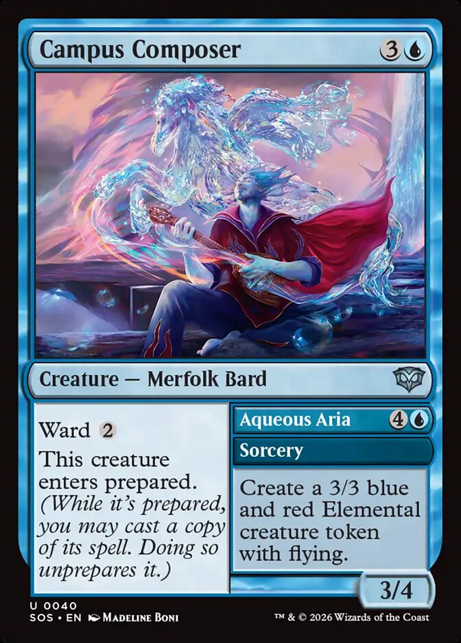 MTG Card Title: Campus Composer // Aqueous Aria SOS/40