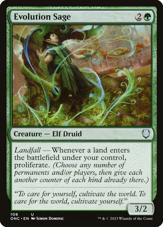 MTG Card Title: Evolution Sage ONC/108