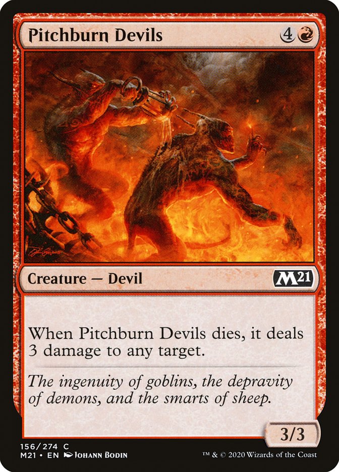 MTG Card Title: Pitchburn Devils M21/156