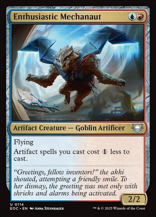 MTG Card Title: Enthusiastic Mechanaut EOC/114