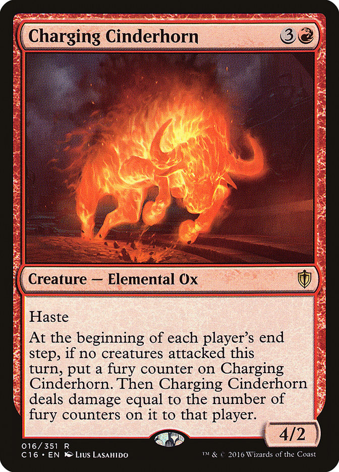 MTG Card Title: Charging Cinderhorn C16/16