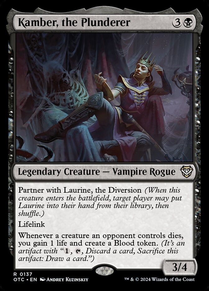 MTG Card Title: Kamber, the Plunderer OTC/137
