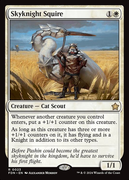 MTG Card Title: Skyknight Squire FDN/23