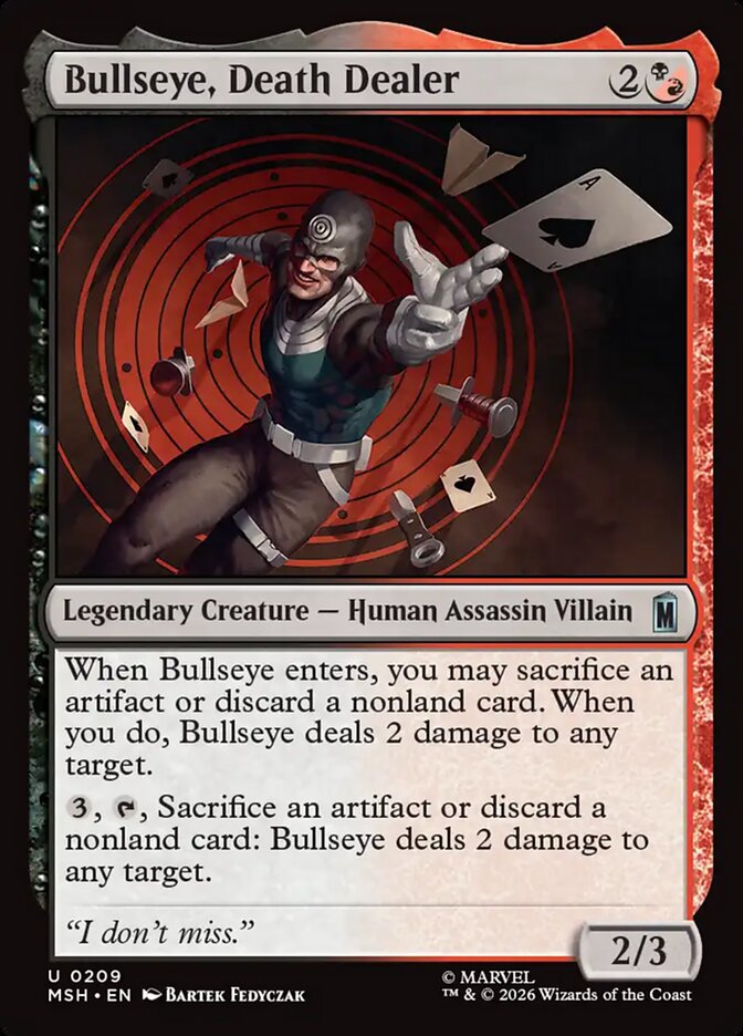 MTG Card Title: Bullseye, Death Dealer MSH/209