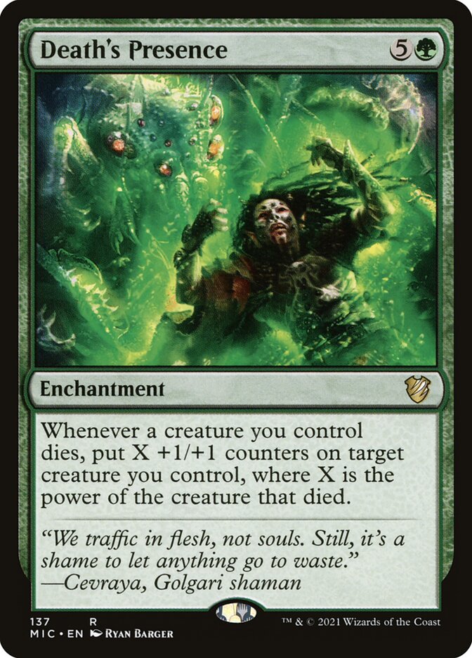 MTG Card Title: Death's Presence MIC/137