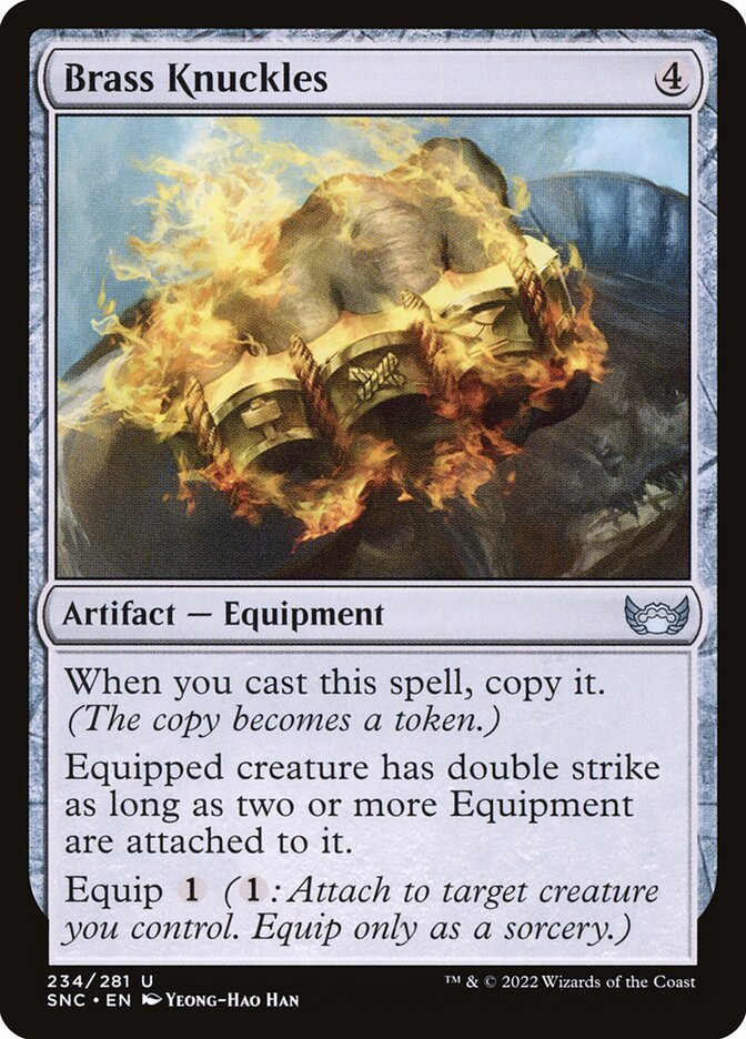 MTG Card Title: Brass Knuckles SNC/234