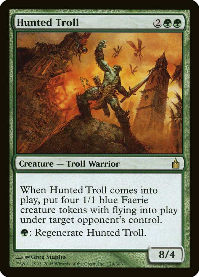 MTG Card Title: Hunted Troll RAV/170