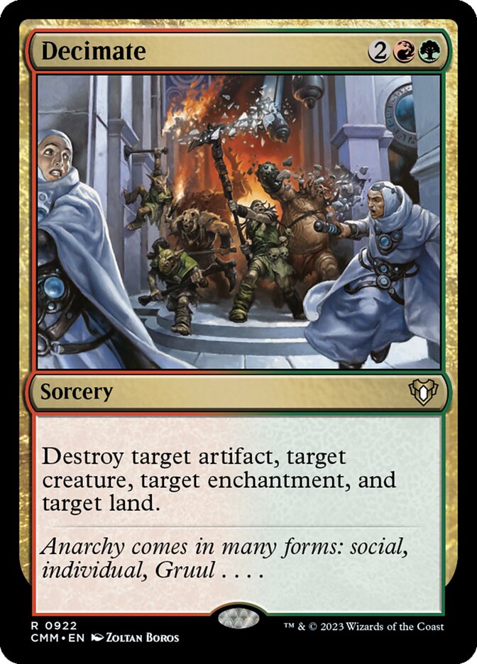 MTG Card Title: Decimate CMM/922