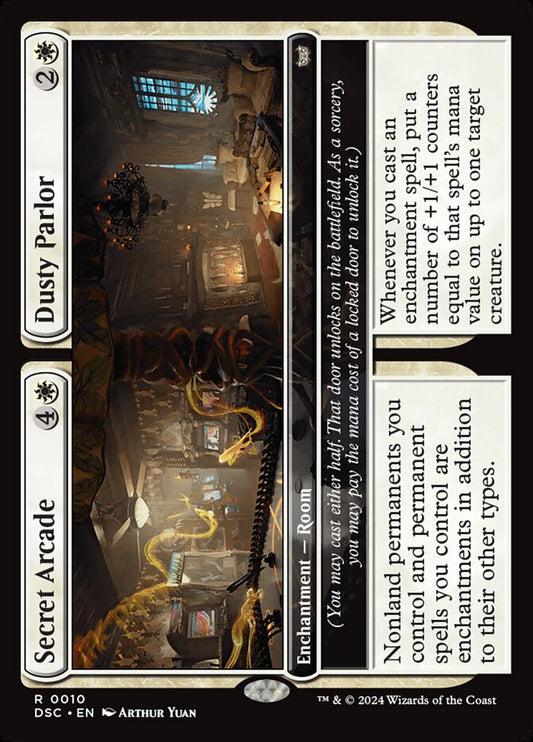 MTG Card Title: Secret Arcade // Dusty Parlor DSC/10