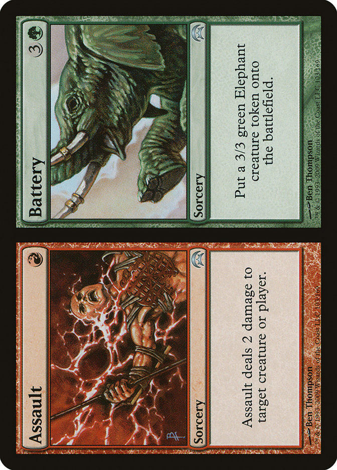 MTG Card Title: Assault // Battery HOP/103