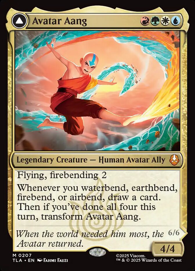 MTG Card Title: Avatar Aang // Aang, Master of Elements TLA/207