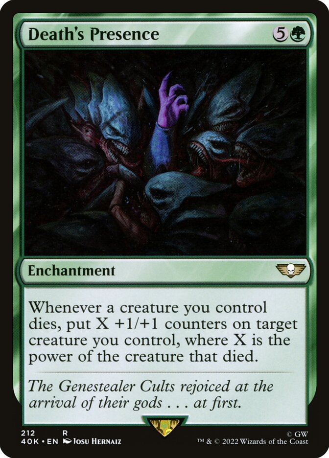 MTG Card Title: Death's Presence 40K/212