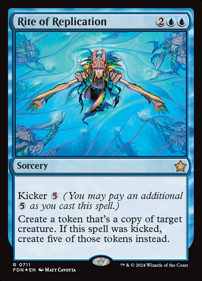 MTG Card Title: Rite of Replication FDN/711
