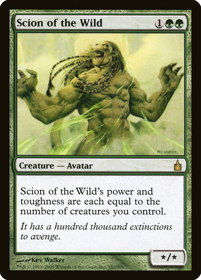 MTG Card Title: Scion of the Wild RAV/182