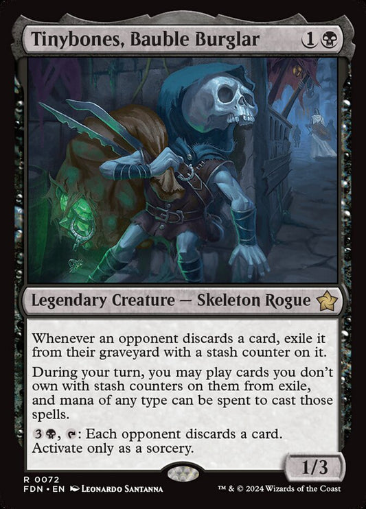 MTG Card Title: Tinybones, Bauble Burglar FDN/72
