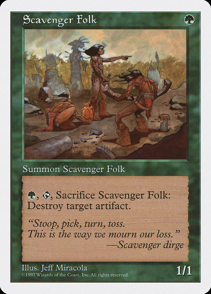 MTG Card Title: Scavenger Folk 5ED/323